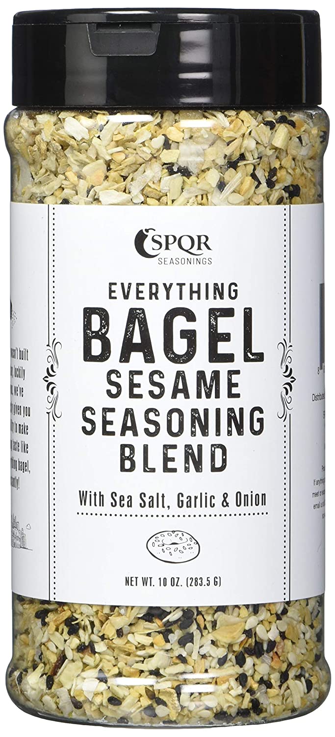 Everything Bagel Seasoning Blend Original XL 10 Ounce Jar. Delicious Blend of Sea Salt and Spices Dried Minced Garlic & Onion Flakes. Bagel Allspice, Sesame Seasoning Spice Shaker.